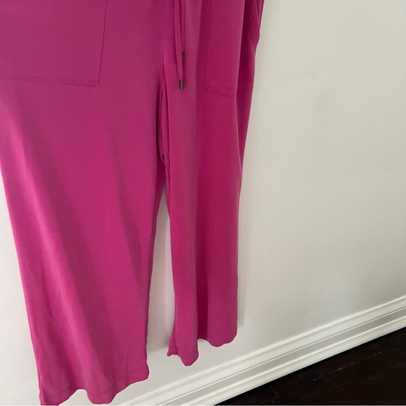 Lou & Grey Sandwashed Jumpsuit Wide Leg Pink Size Medium Buttery Soft - Picture 4 of 11